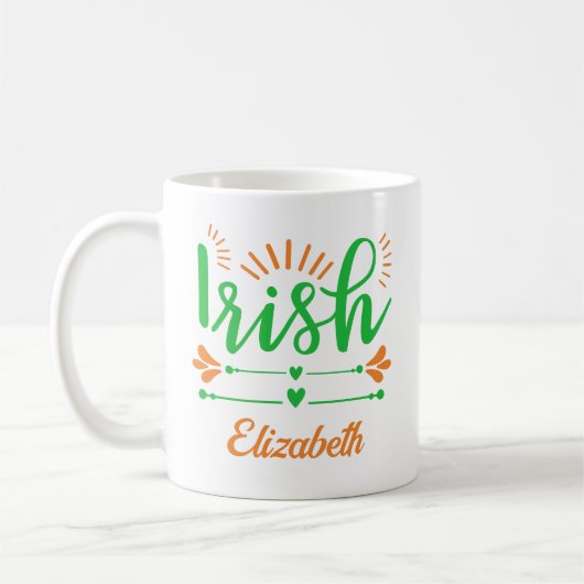 Fun Irish Pride Monogram Koffiemok (Links)