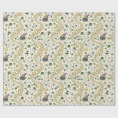 Fun Irish St Patricks Day Leprechaun Shamrock Gelu Cadeaupapier (Vlak)