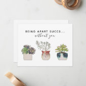 Fun is een slijk zonder je cactus notitiekaartje (Voorkant / Achterkant in situ)