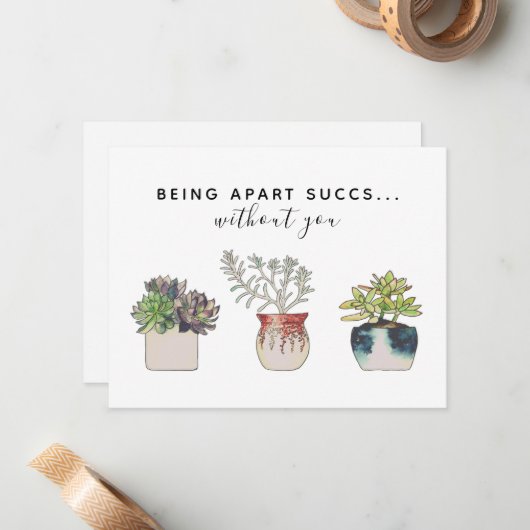 Fun is een slijk zonder je cactus notitiekaartje (Voorkant / Achterkant in situ)