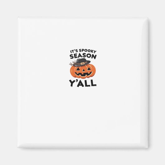 Fun It’s Spooky Season Y’all Pumpkin Design Magneet (Voorkant)
