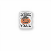Fun It’s Spooky Season Y’all Pumpkin Design Sticker (Voorkant)