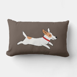 Fun Jack Russell Terrier Cartoon Hond Hardlopen Kussen