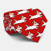 Fun Jack Russell Terriers Pattern Hondenliefhebber Stropdas (Opgerold)