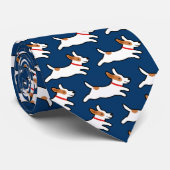 Fun Jack Russell Terriers Pattern Hondenliefhebber Stropdas (Opgerold)