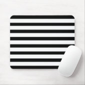 Fun Jailbird Black en White Striped Pattern Muismat (Met muis)