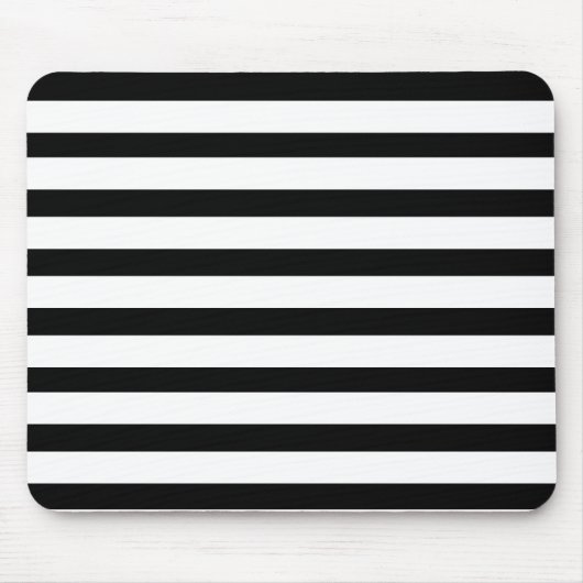 Fun Jailbird Black en White Striped Pattern Muismat (Voorkant)