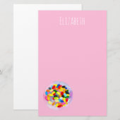 Fun jelly snoep bonen waterverf briefpapier (Voorkant / Achterkant)