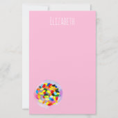 Fun jelly snoep bonen waterverf briefpapier (Voorkant)