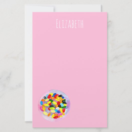 Fun jelly snoep bonen waterverf briefpapier (Voorkant)