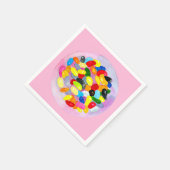 Fun jelly snoep bonen waterverf servet (Hoek)