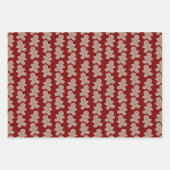 Fun Jewel Toned Cartoon Gingerbread Man Kerst Inpakpapier Vel (Voorkant 2)