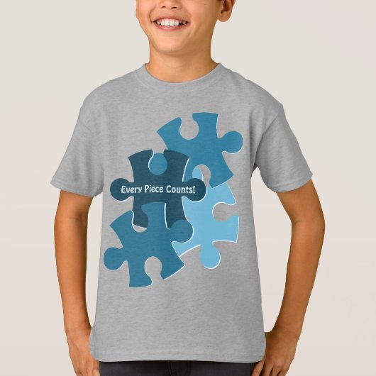 Fun Jigsaw Puzzle Every Piece Counts Birthday Boy T-shirt (Voorkant)