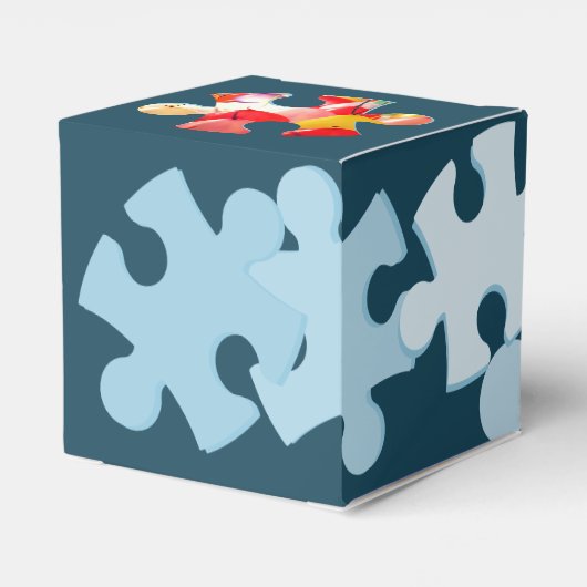 Fun Jigsaw Puzzle Kids Birthday Thank You Cube Bedankdoosjes (Achterkant)
