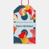 Fun Jigsaw Puzzle Kids Happy Birthday Cadeaulabel (Voorkant)