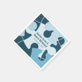 Fun Jigsaw Puzzle Kids Happy Birthday Name Blue Servet (Hoek)