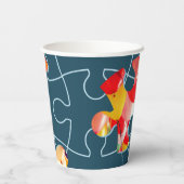 Fun Jigsaw Puzzle Motto Custom Accent Image 8oz Papieren Bekers (Achterkant)