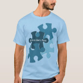 Fun Jigsaw Puzzle Pieces Birthday Boy's Piece Blue T-shirt (Voorkant)