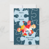 Fun Jigsaw Puzzle Pieces Custom Image Bedankkaart (Voorkant)
