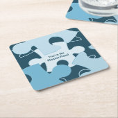 Fun Jigsaw Puzzle Pieces Motto Kartonnen Onderzetters (Schuin)