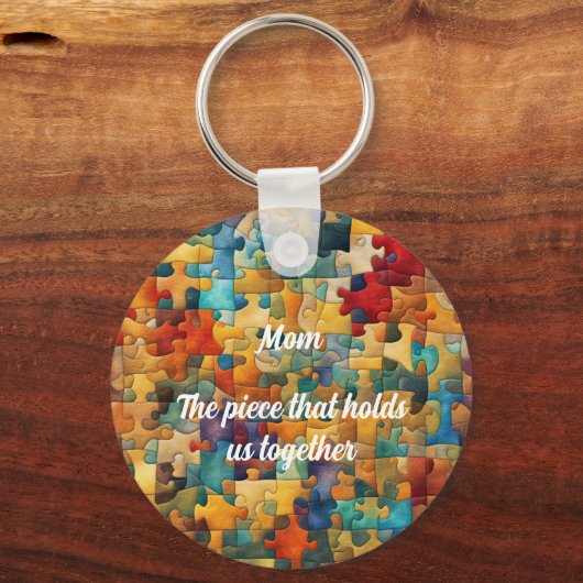 Fun Jigsaw thema bewerkbaar Sleutelhanger (Voorkant)