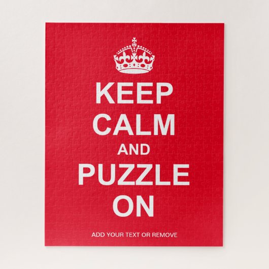 Fun jigzaag bericht "Keep Calm and Puzzle on", Legpuzzel (Verticaal)