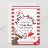 Fun Jingle & mingle Santa reinherder-feestdag Kaart (Voorkant)