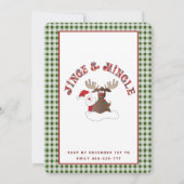 Fun Jingle & mingle Santa reinherder-feestdag Kaart (Achterkant)