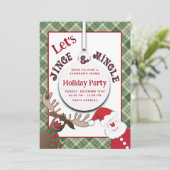 Fun Jingle & mingle Santa reinherder-feestdag Kaart (Staand voorkant)