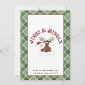 Fun Jingle & mingle Santa reinherder-feestdag Kaart (Achterkant)