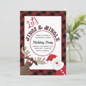 Fun Jingle & mingle Santa reinherder-feestdag Kaart (Staand voorkant)