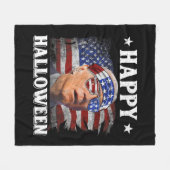 Fun Joe Biden Happy Halloween Confused th of July  Fleece Deken (Voorkant (Horizontaal))