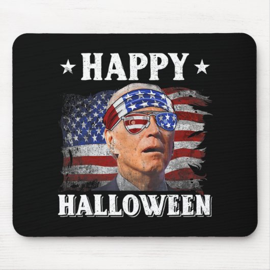 Fun Joe Biden Happy Halloween verward met juli Muismat (Voorkant)