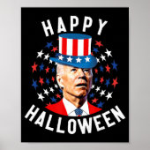 Fun Joe Biden Happy Halloween voor 4 juli F Poster (Voorkant)