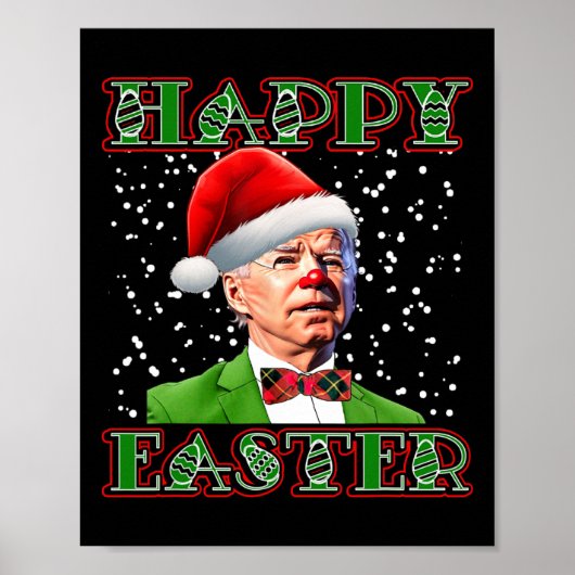 Fun Joe Biden Kerstmis Verwarde Pasen Biden Poster (Voorkant)