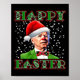 Fun Joe Biden Kerstmis Verwarde Pasen Biden Poster