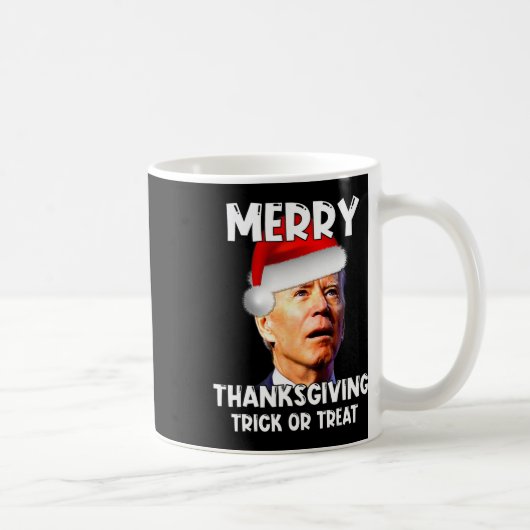 Fun Joe Biden Santa Hat Merry Thanksgiving Kerstmi Koffiemok (Rechts)