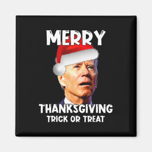 Fun Joe Biden Santa Hat Merry Thanksgiving Kerstmi Magneet