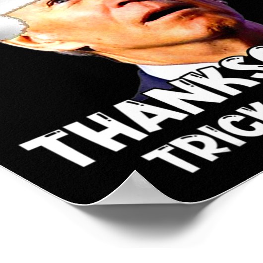 Fun Joe Biden Santa Hat Merry Thanksgiving Kerstmi Poster (Hoek)