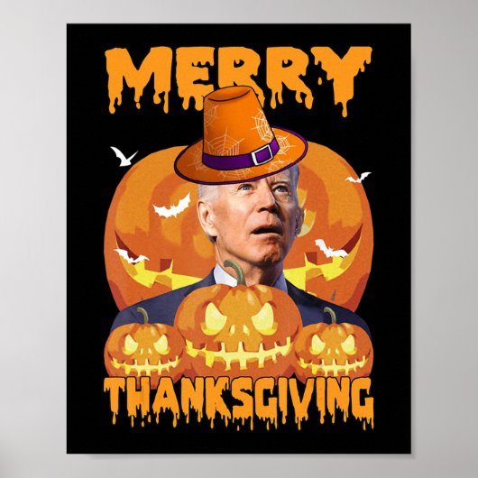 Fun Joe Biden verwarde de Thanksgiving van de groe Poster (Voorkant)