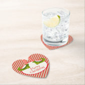 Fun Jolly Kerstmis Elf Legs Holiday Heart Kartonnen Onderzetters (Insitu)