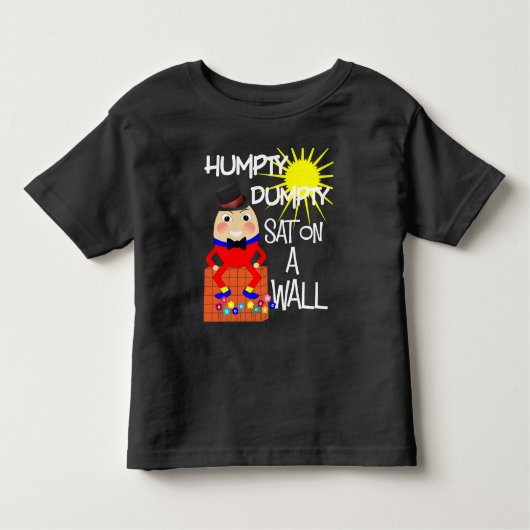 Fun Jolly Nursery Rhyme Humpty Dumpty Cute Kinder Shirts (Voorkant)