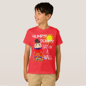 Fun Jolly Nursery Rhyme Humpty Dumpty Cute T-shirt (Voorkant volledig)