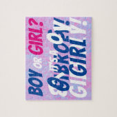 Fun "Jongen of Meisje?" Gender onthulling Jigzaag  Legpuzzel (Verticaal)
