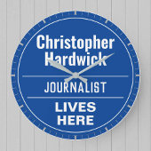 Fun Journalist Wall Plaque Style Grote klok
