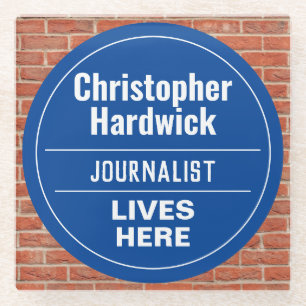 Fun Journalist Wall Plaque Style Onderzetter