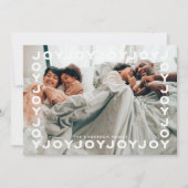 Fun | Joy Joy Lijst Kerstmis Feestdagenkaart (Voorkant)