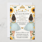 Fun Joy Lily Twin Dual Joint Dubbele Quinceanera Kaart (Voorkant)