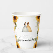 Fun Joy Lily Twin Dual Joint Dubbele Quinceanera Papieren Bekers (Achterkant)