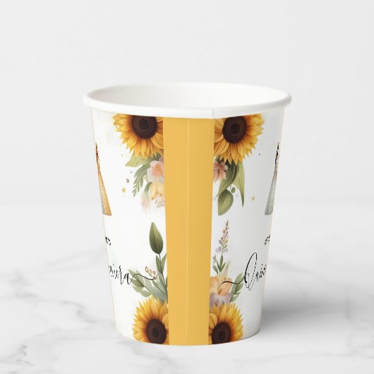 Fun Joy Lily Twin Dual Joint Dubbele Quinceanera Papieren Bekers (Rechts)